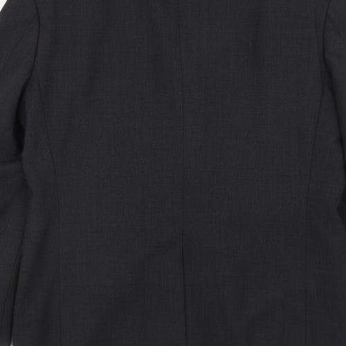 Contempo Mens Grey Wool Jacket Suit Jacket Size 36 Regular