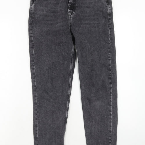 Topshop Womens Black Cotton Skinny Jeans Size 28 in L30 in Regular Zip