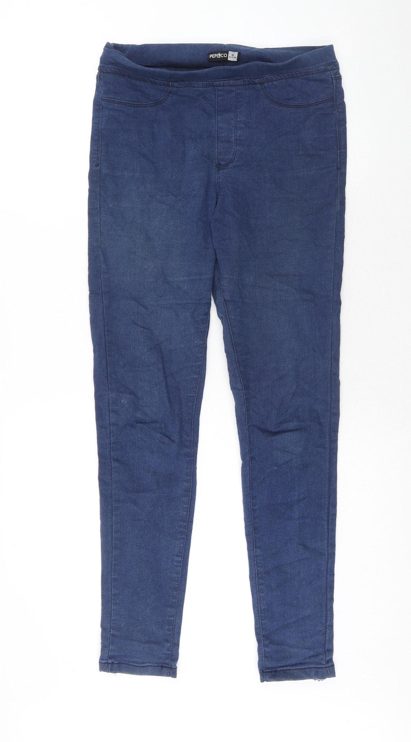 PEP&CO Womens Blue Cotton Jegging Jeans Size 10 Regular