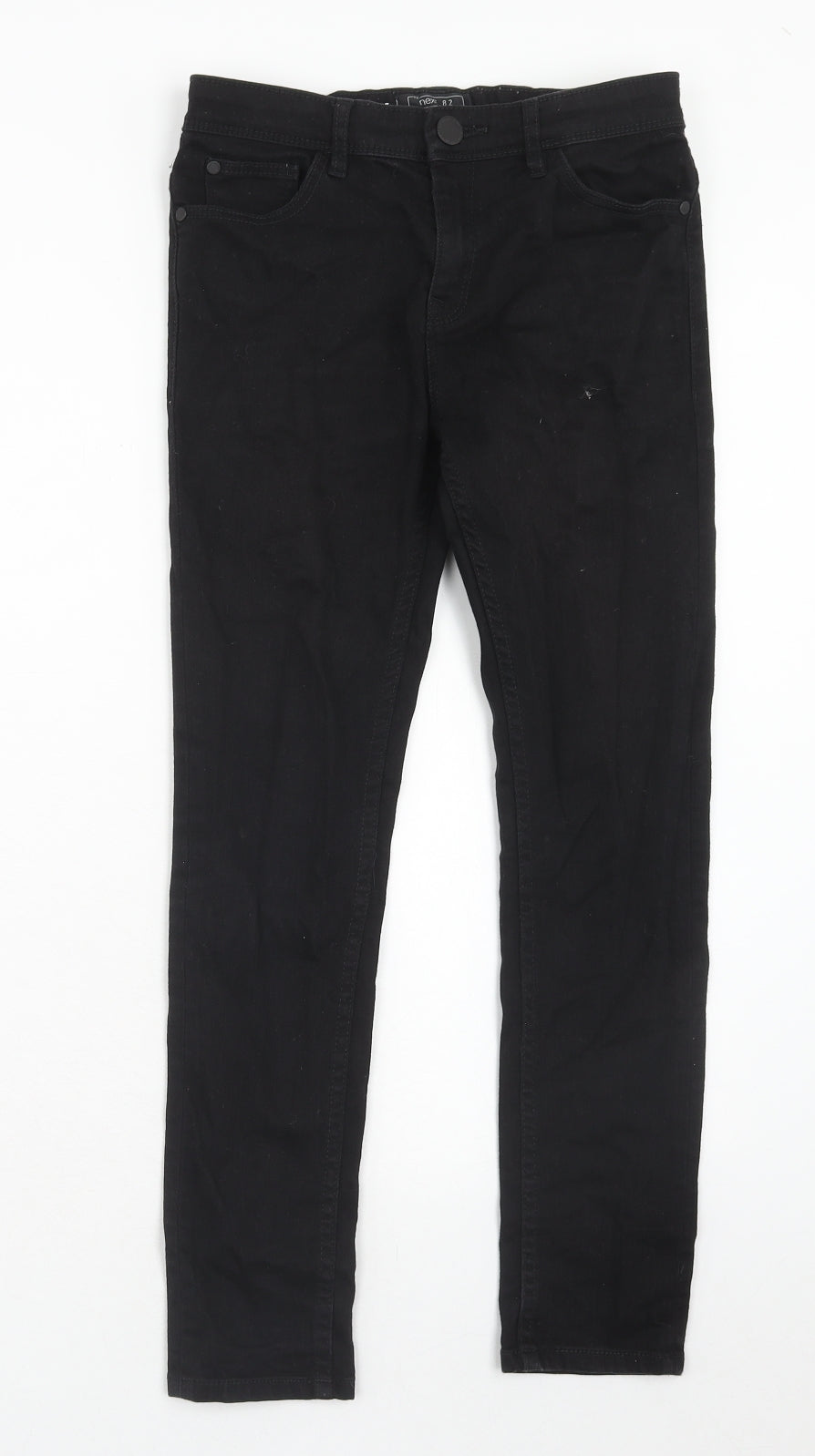 NEXT Boys Black Cotton Skinny Jeans Size 11 Years Regular Zip