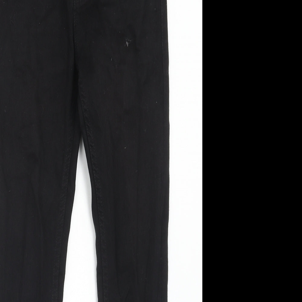NEXT Boys Black Cotton Skinny Jeans Size 11 Years Regular Zip
