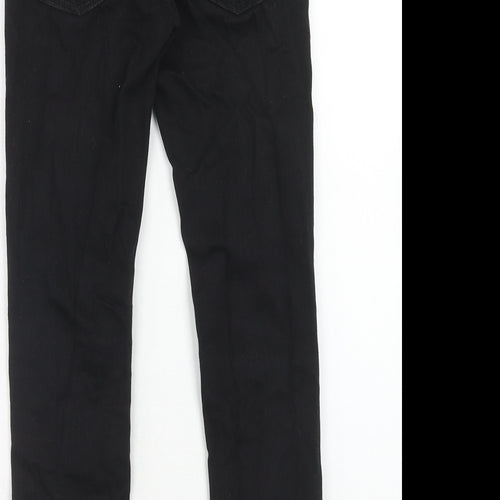 NEXT Boys Black Cotton Skinny Jeans Size 11 Years Regular Zip