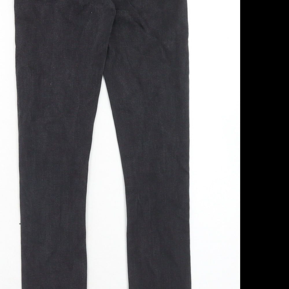 River Island Womens Black Cotton Skinny Jeans Size 12 Regular Zip