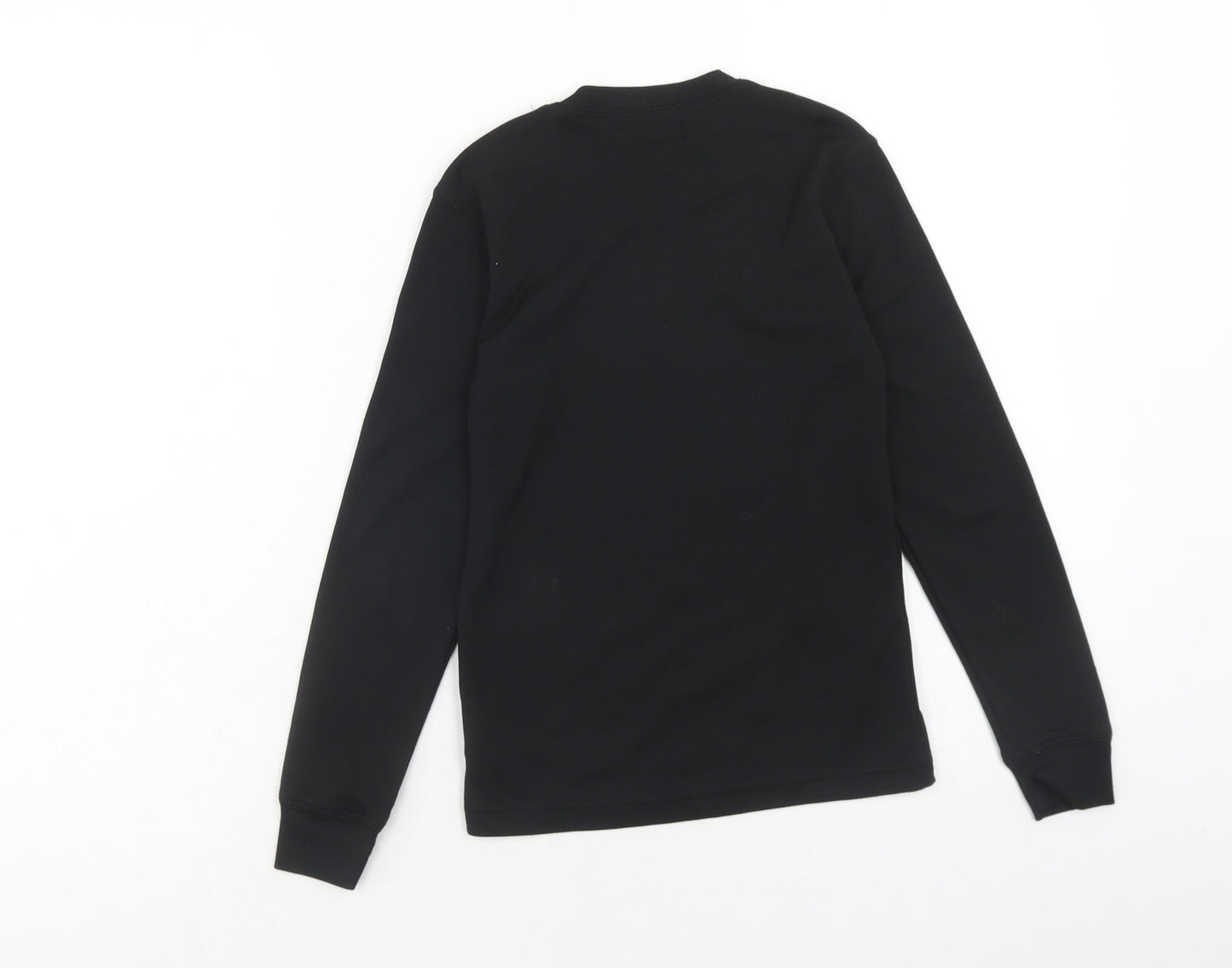 Campri Boys Black Polyester Basic T-Shirt Size 9-10 Years Round Neck Pullover