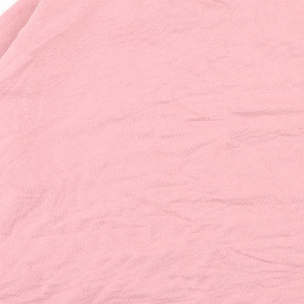 Marks and Spencer Womens Pink Cotton Pullover Sweatshirt Size 20 Zip