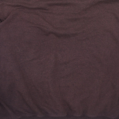 Belikia Mens Purple Herringbone Cotton Pullover Sweatshirt Size L