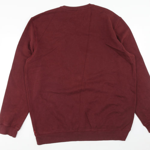 IZOD Mens Red Cotton Pullover Sweatshirt Size XL
