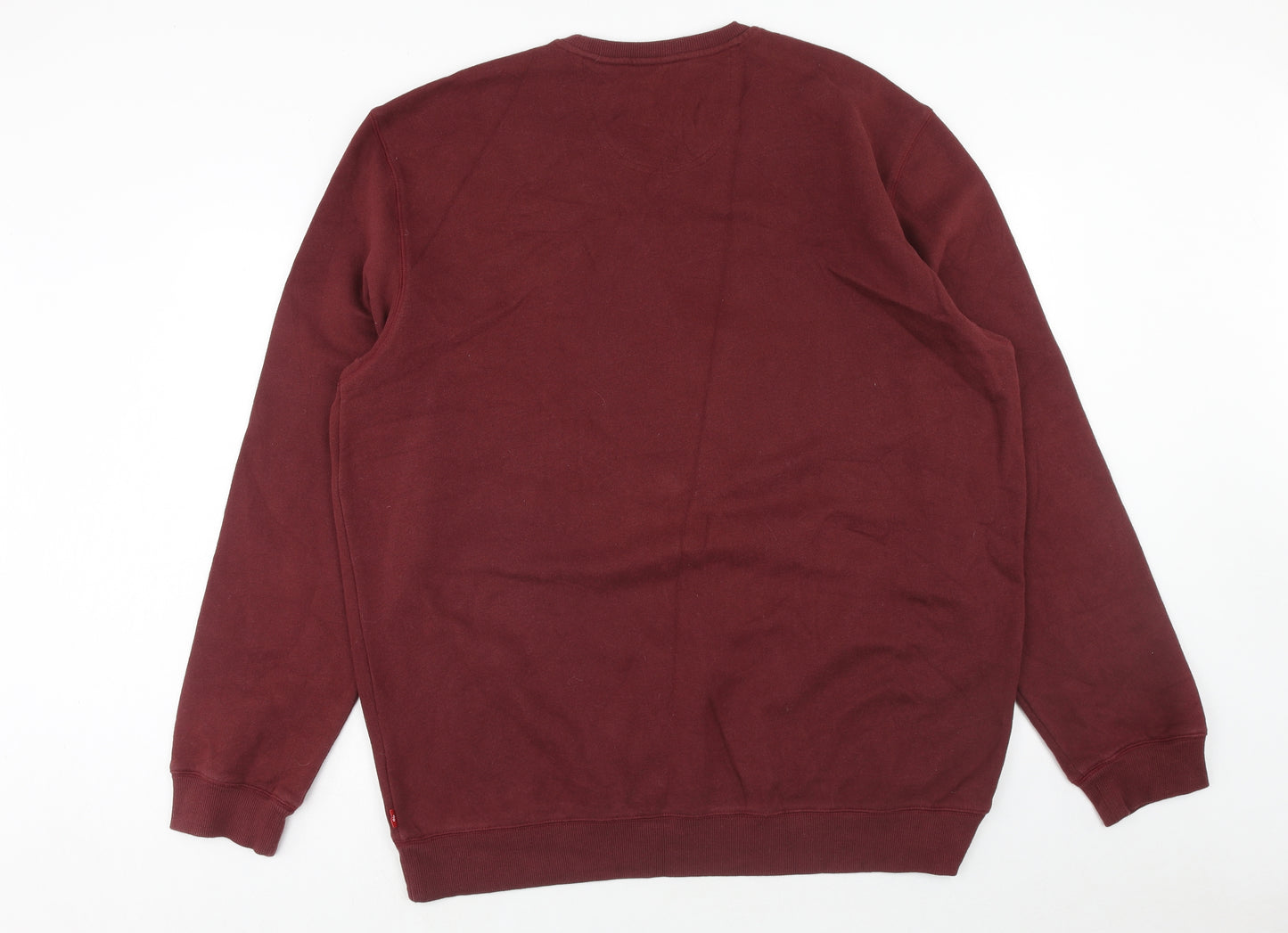 IZOD Mens Red Cotton Pullover Sweatshirt Size XL