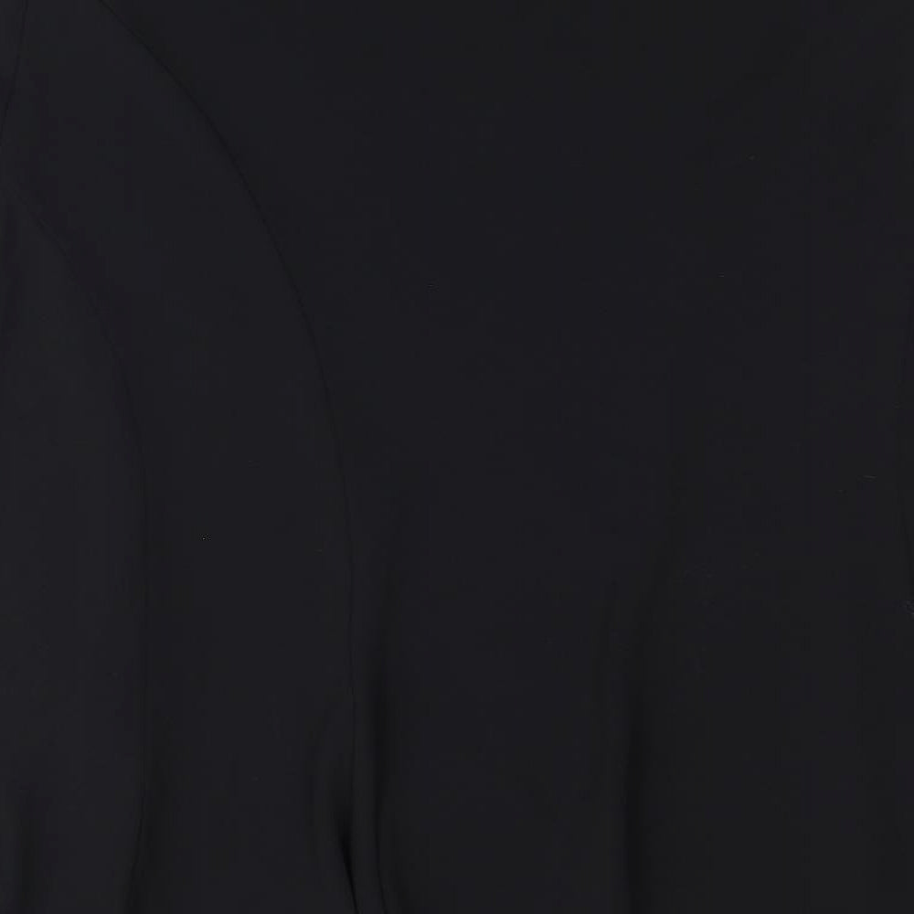 Classic Womens Black Polyester Swing Skirt Size 18