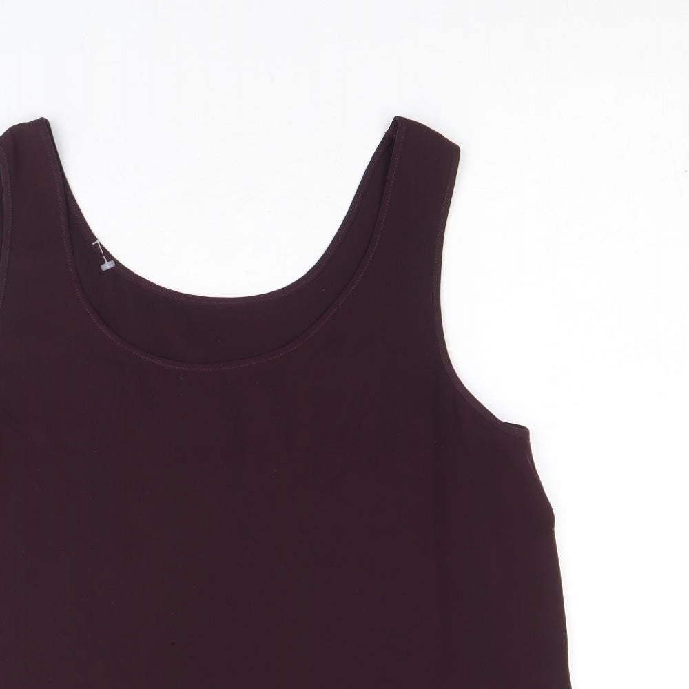 NEXT Womens Purple Nylon Basic Tank Size 14 Round Neck