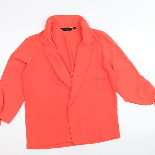 Dorothy Perkins Womens Orange Polyester Jacket Blazer Size 10