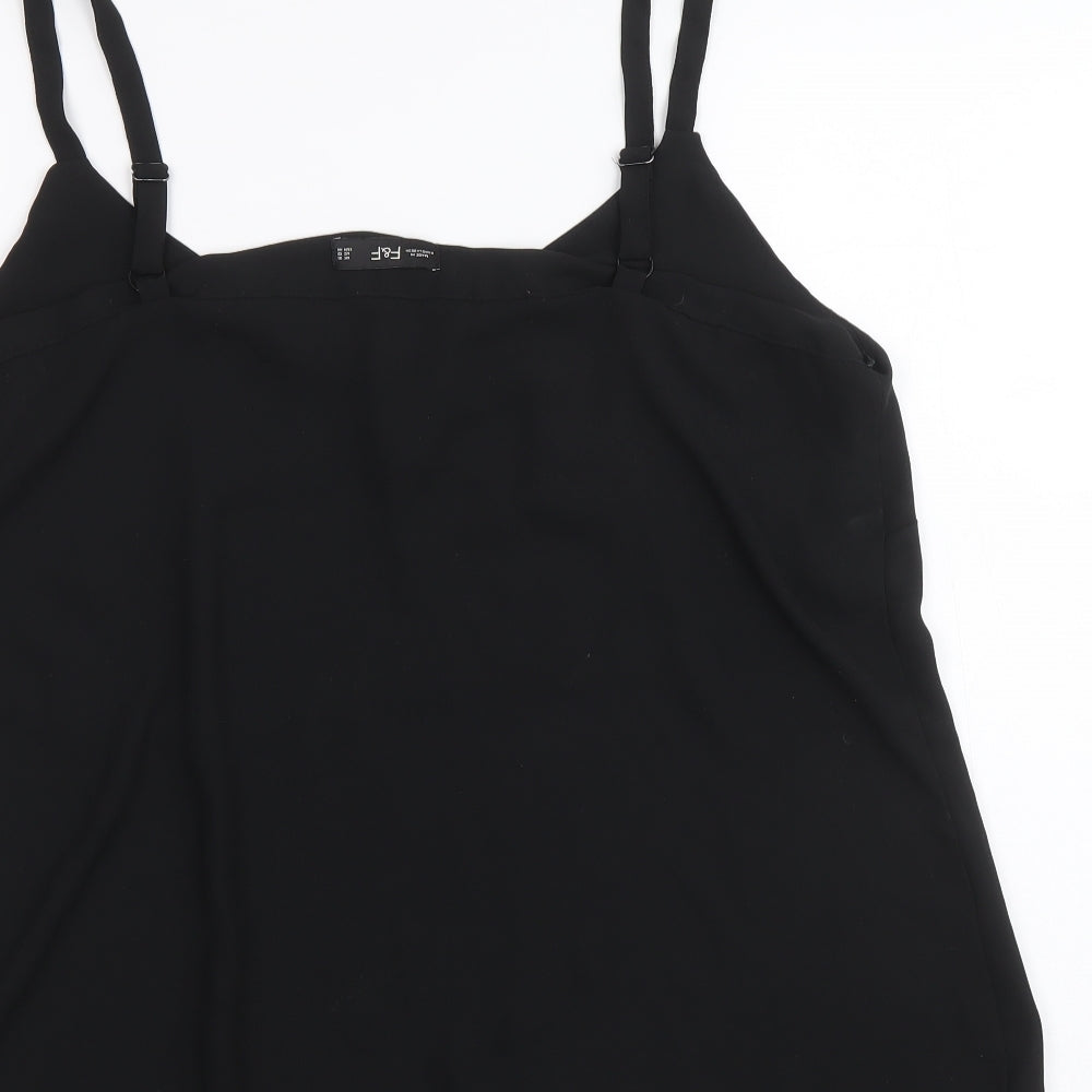 F&F Womens Black Polyester Camisole Tank Size 16 V-Neck