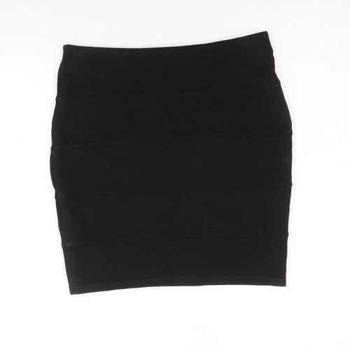 Marks and Spencer Womens Black Viscose Bandage Skirt Size 10