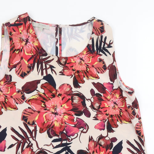 Hobbs Womens Multicoloured Floral Polyester Basic Tank Size 12 Scoop Neck