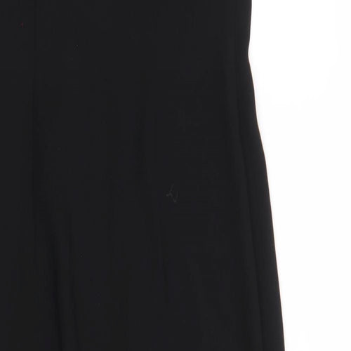 Louisa Calvino Womens Black Polyester Maxi Size 10 V-Neck Zip