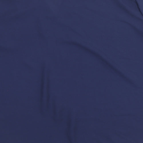 SheIn Womens Blue Polyester Basic T-Shirt Size S Scoop Neck