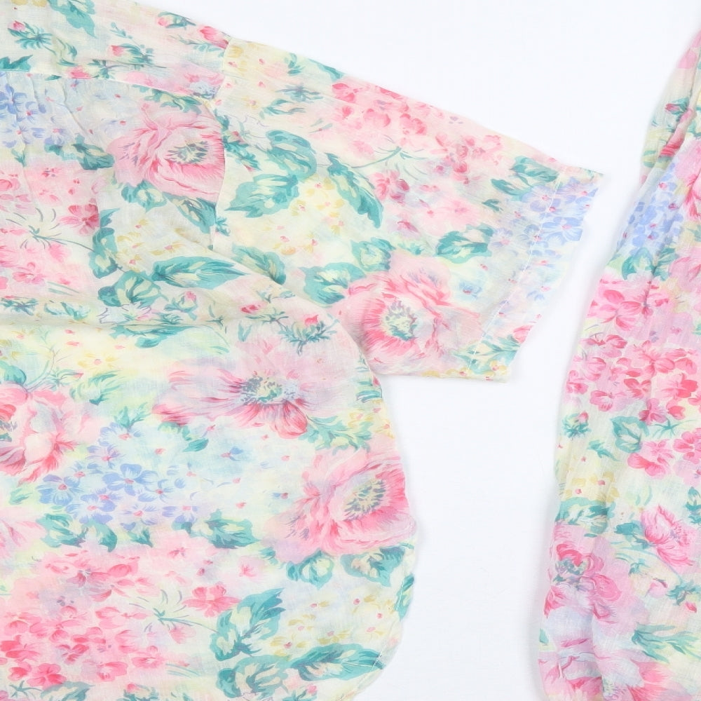 Dorothy Perkins Womens Multicoloured Floral Cotton Pleated Set Size 14 Button