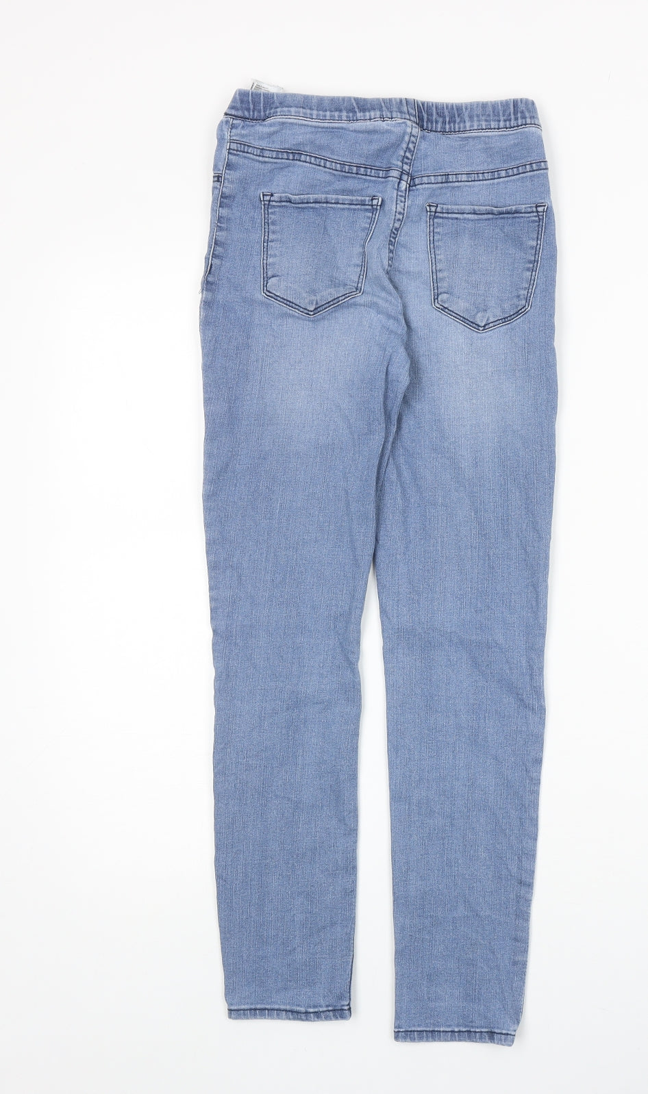 H&M Girls Blue Cotton Jegging Jeans Size 10-11 Years Regular Pullover
