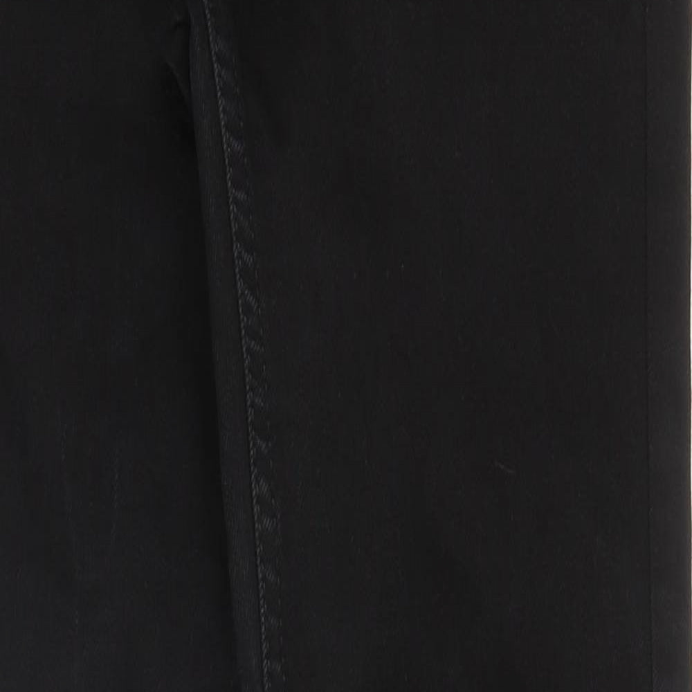 Oasis Womens Black Cotton Straight Jeans Size 10 Regular Zip