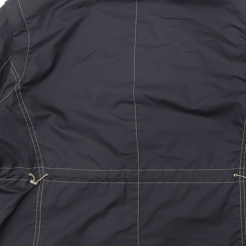 Frank Eden Womens Black Jacket Coat Size 16 Zip - Detachable sleeves