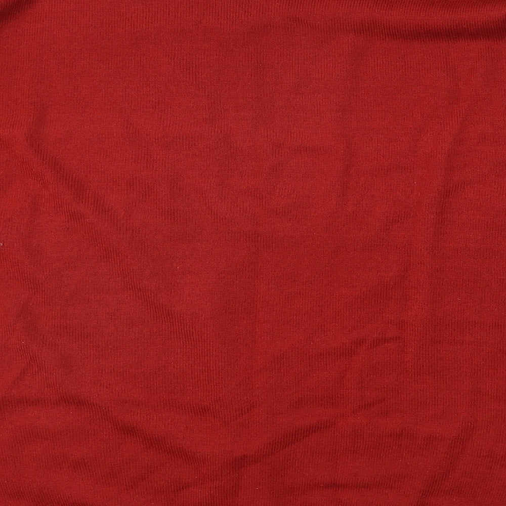 Harmer Mens Red Round Neck Argyle/Diamond Acrylic Pullover Jumper Size XL Long Sleeve