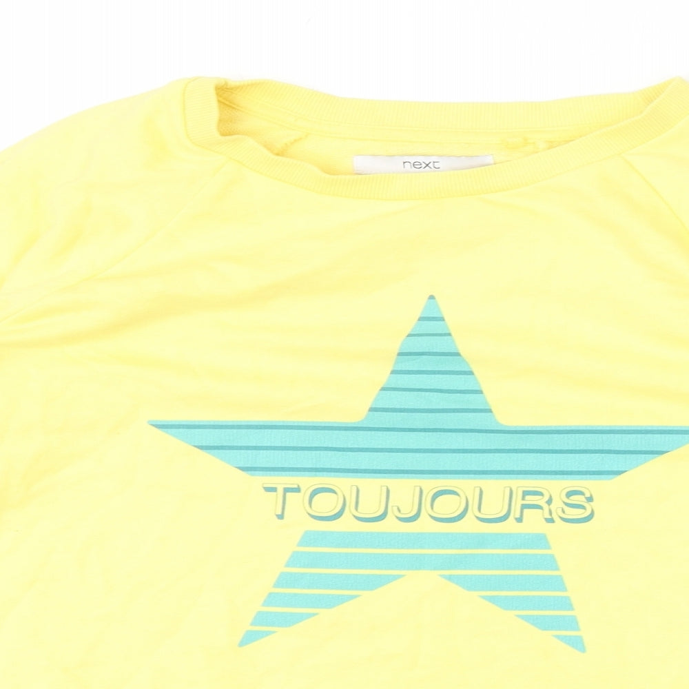 NEXT Womens Yellow Cotton Pullover Sweatshirt Size XS Pullover - Toujours