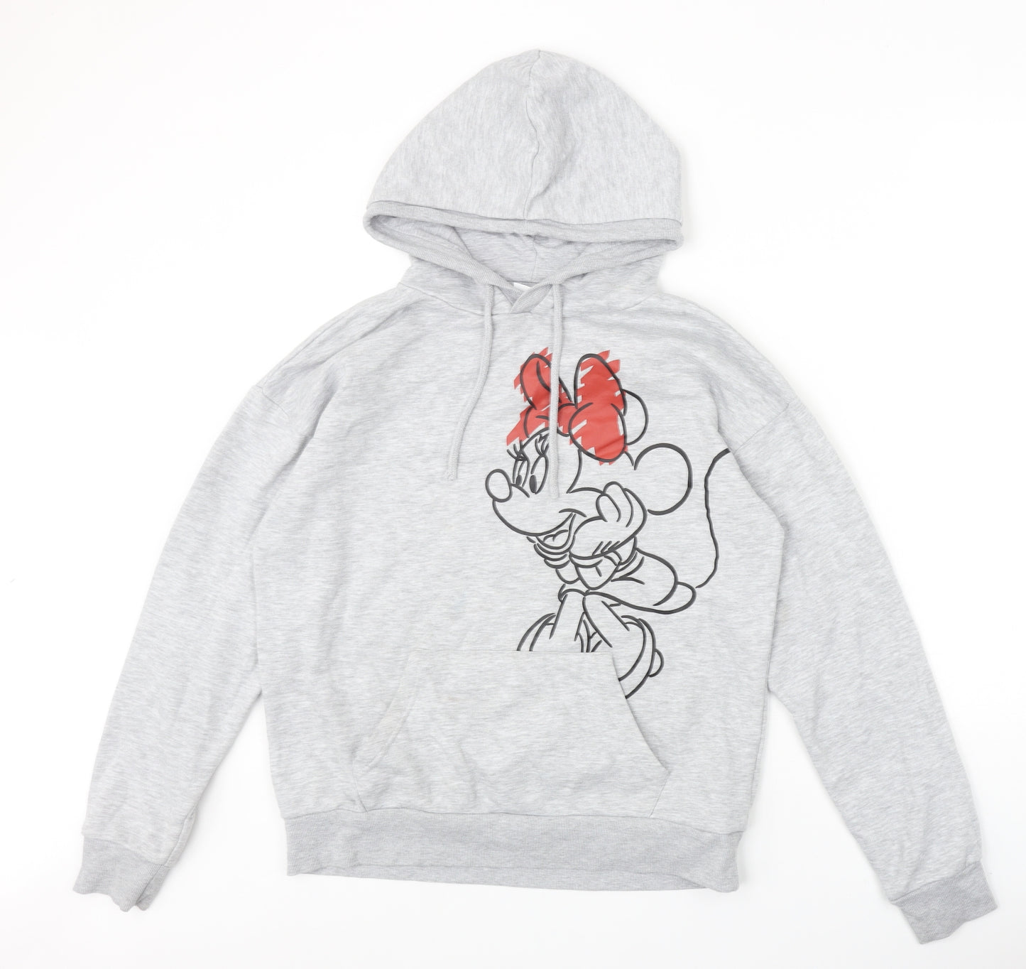 Primark Womens Grey Cotton Pullover Hoodie Size XS Pullover - Minnie Mouse