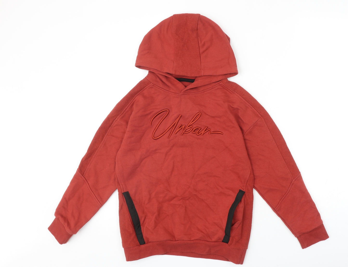 Primark Boys Orange Cotton Pullover Hoodie Size 9-10 Years Pullover - Urban