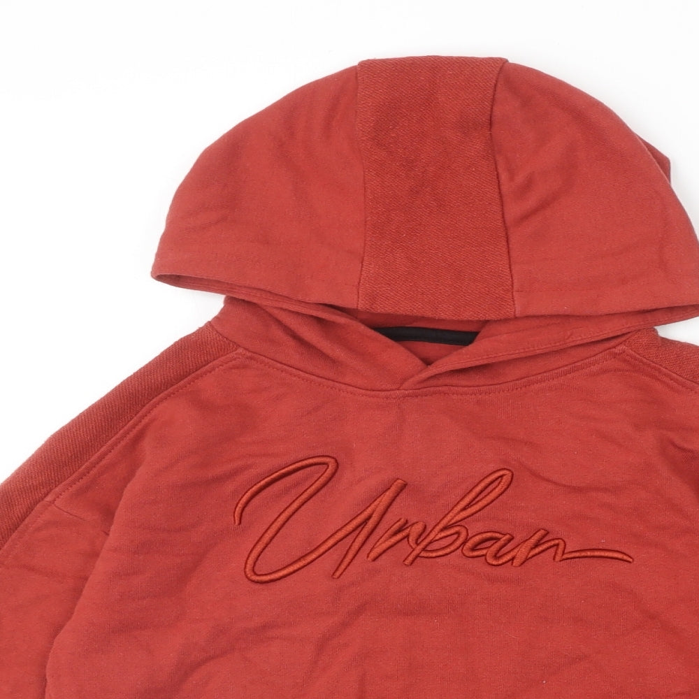 Primark Boys Orange Cotton Pullover Hoodie Size 9-10 Years Pullover - Urban