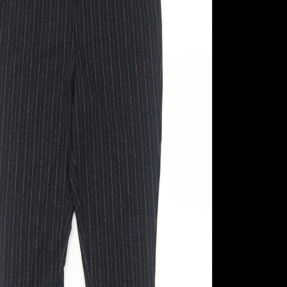 NEXT Womens Grey Striped Cotton Jogger Leggings Size 8
