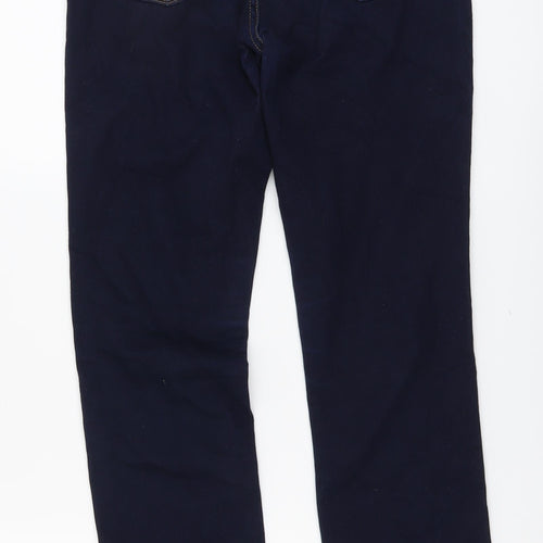 Levi's Womens Blue Cotton Straight Jeans Size 30 in L30 in Regular Button