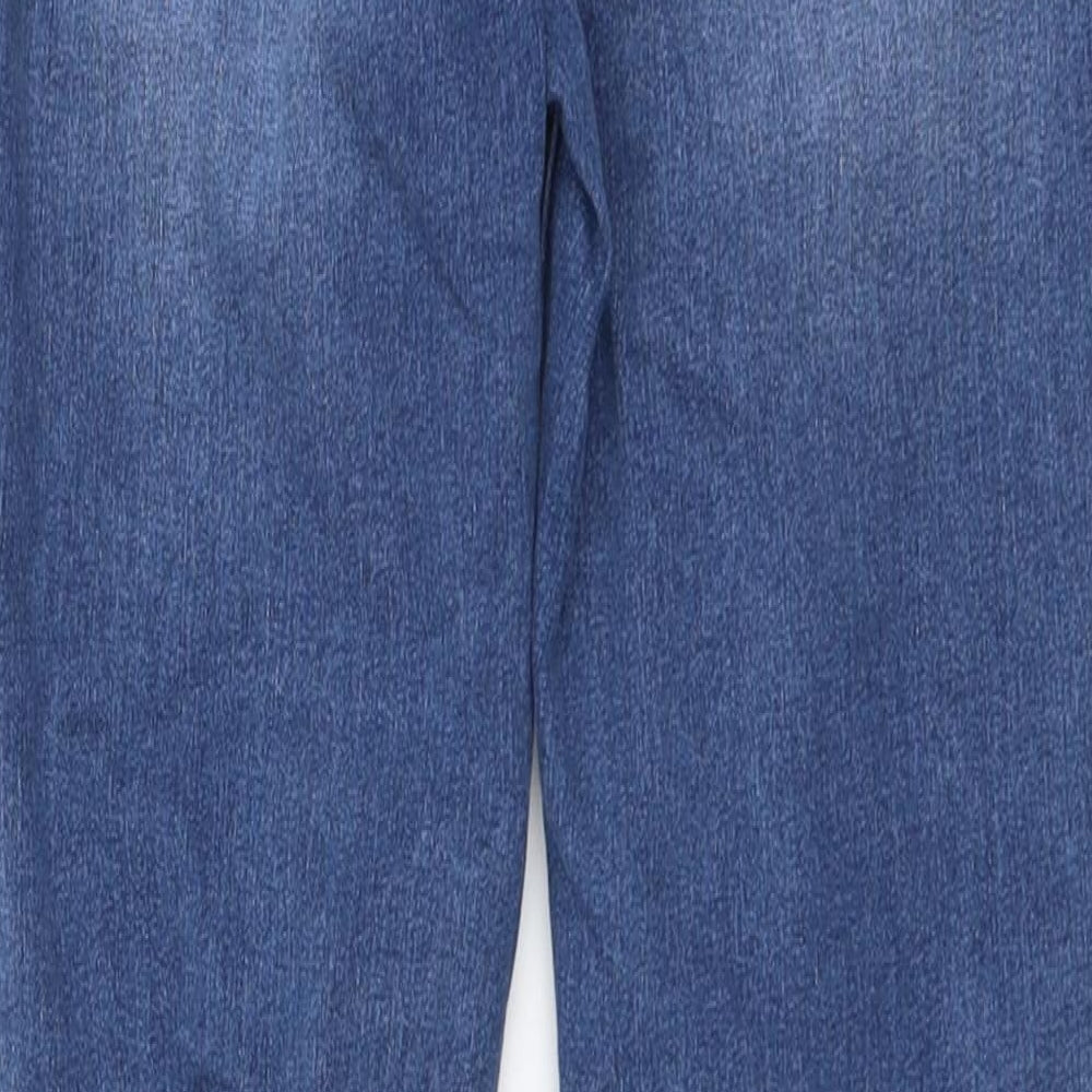 Marks and Spencer Womens Blue Cotton Skinny Jeans Size 8 L29 in Regular Button