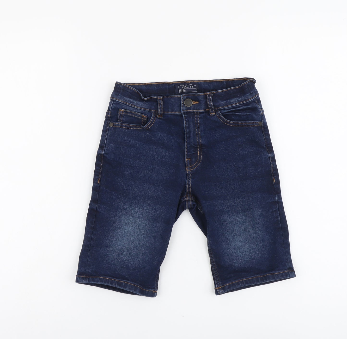 NEXT Boys Blue Cotton Chino Shorts Size 9 Years Regular Zip