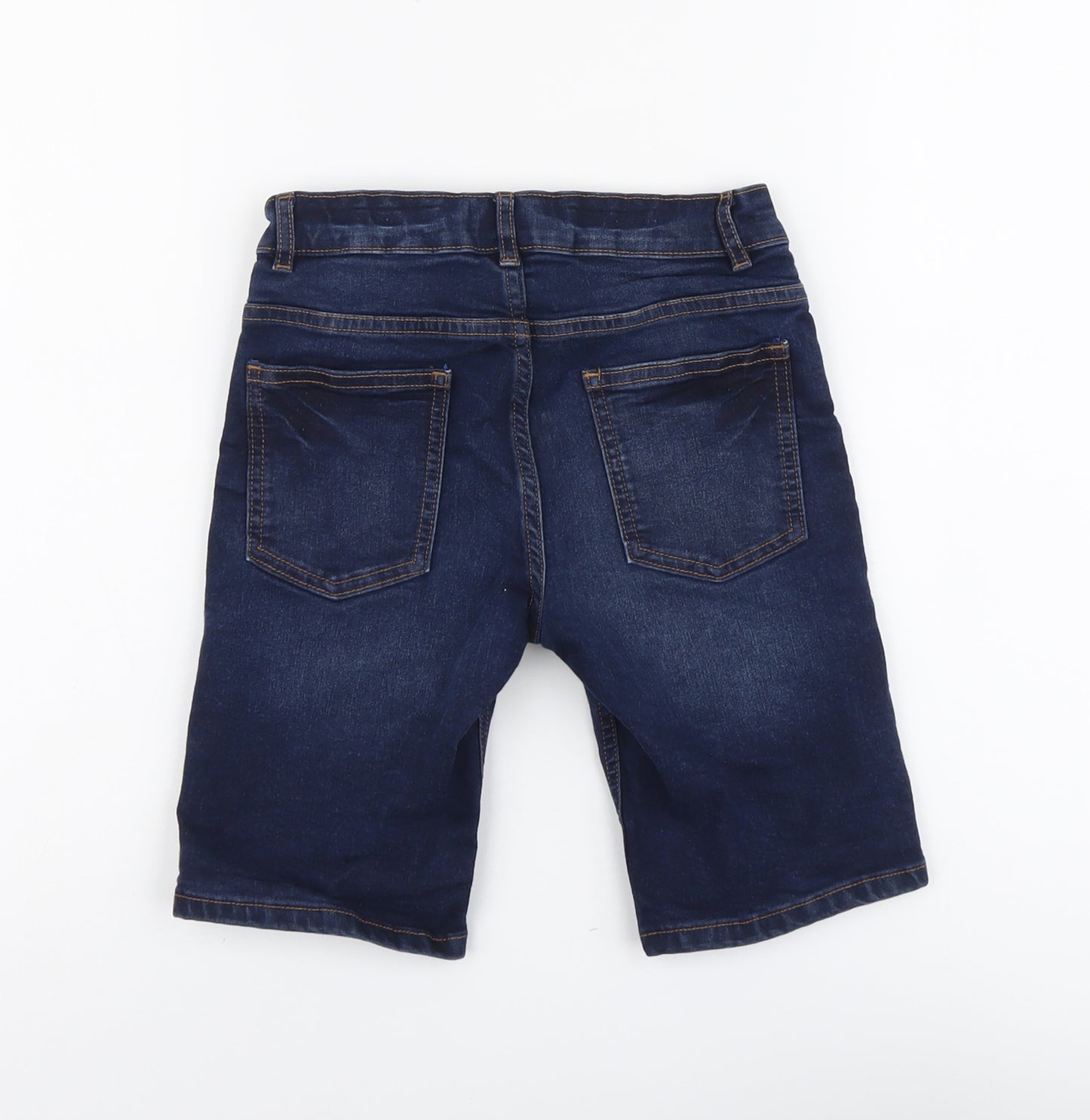 NEXT Boys Blue Cotton Chino Shorts Size 9 Years Regular Zip