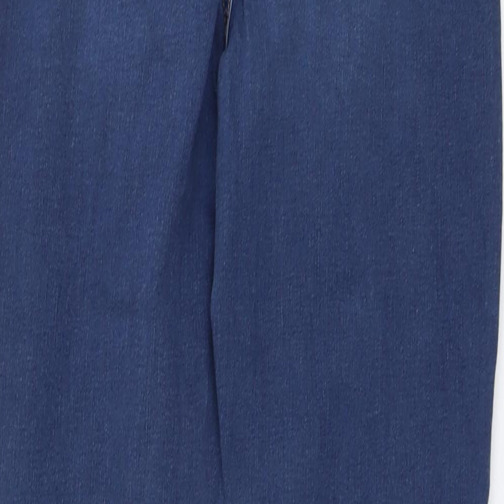 Marks and Spencer Womens Blue Cotton Skinny Jeans Size 8 L29 in Regular Button