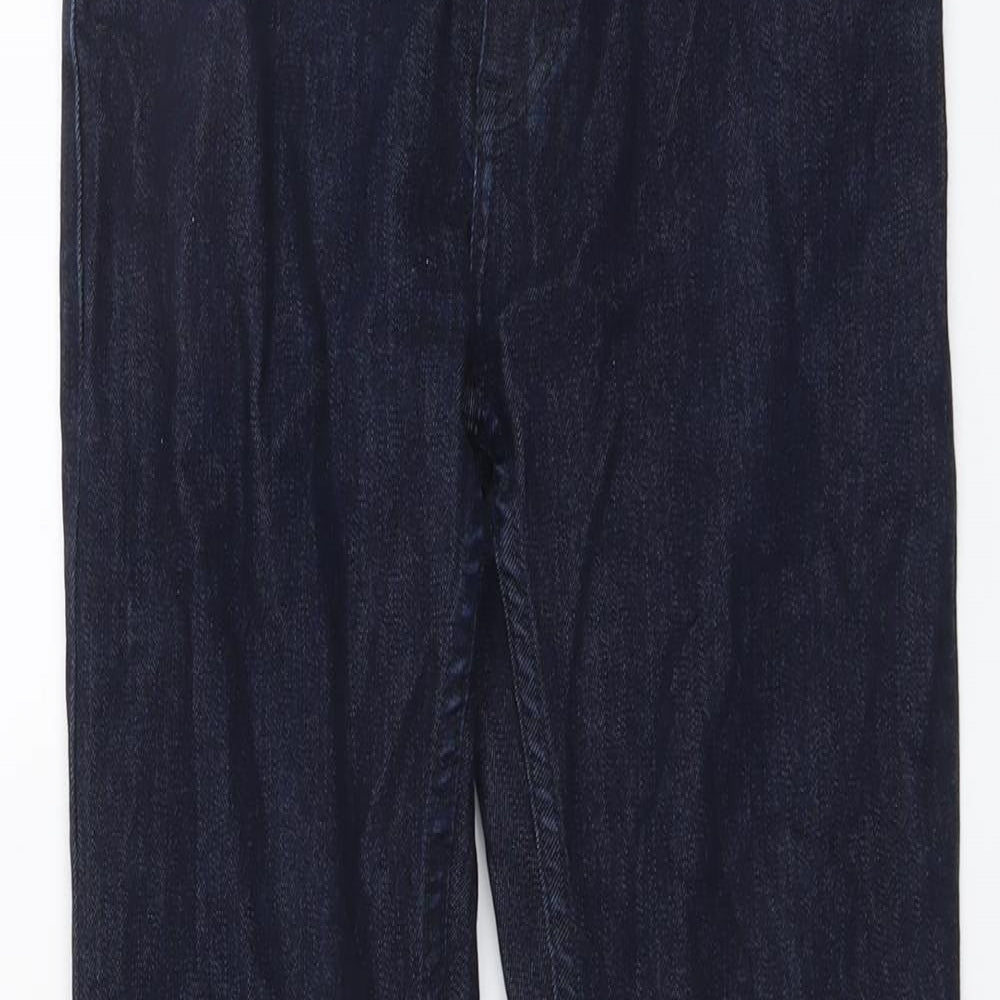 Levi's Womens Blue Cotton Straight Jeans Size 28 in L32 in Regular Button