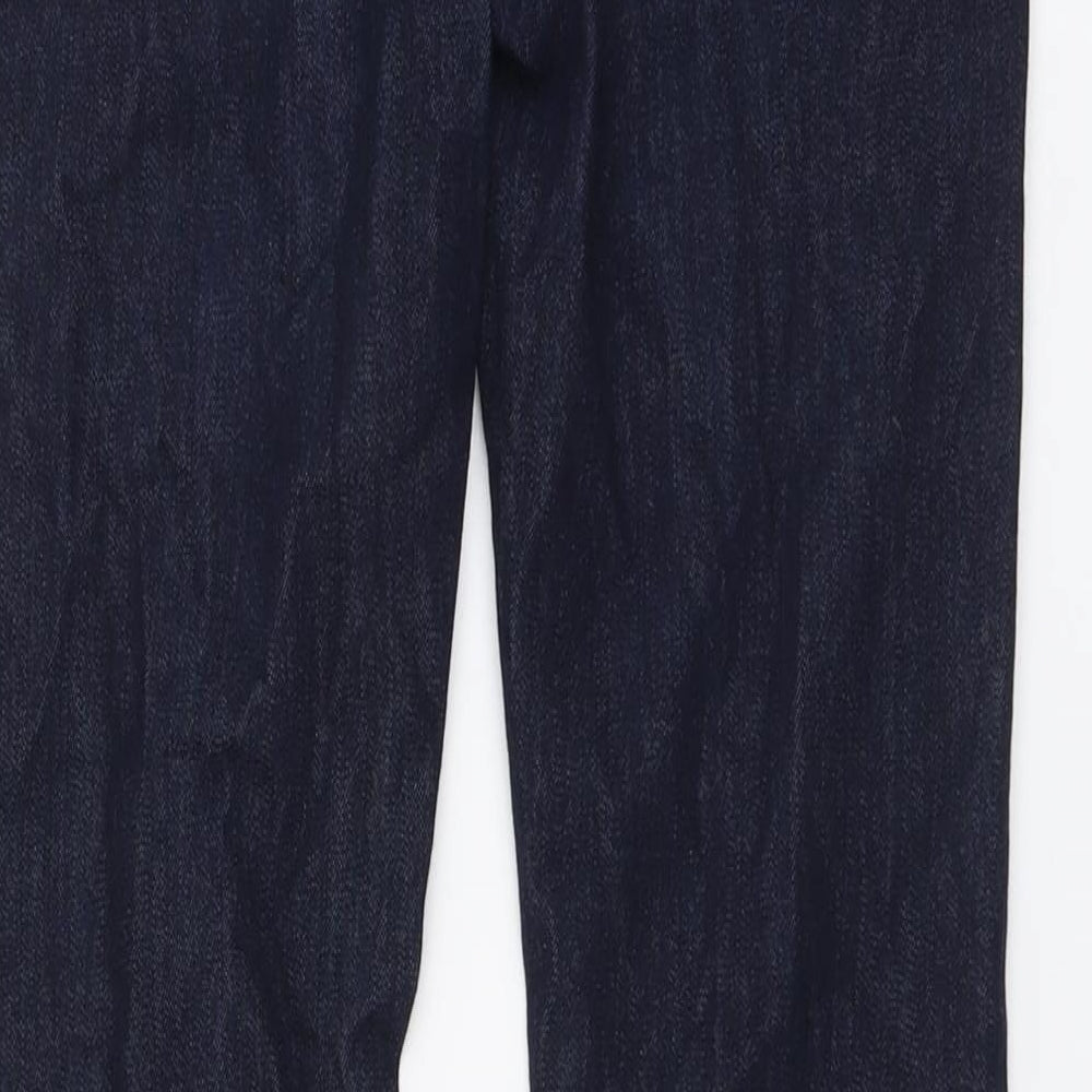 Levi's Womens Blue Cotton Straight Jeans Size 28 in L32 in Regular Button