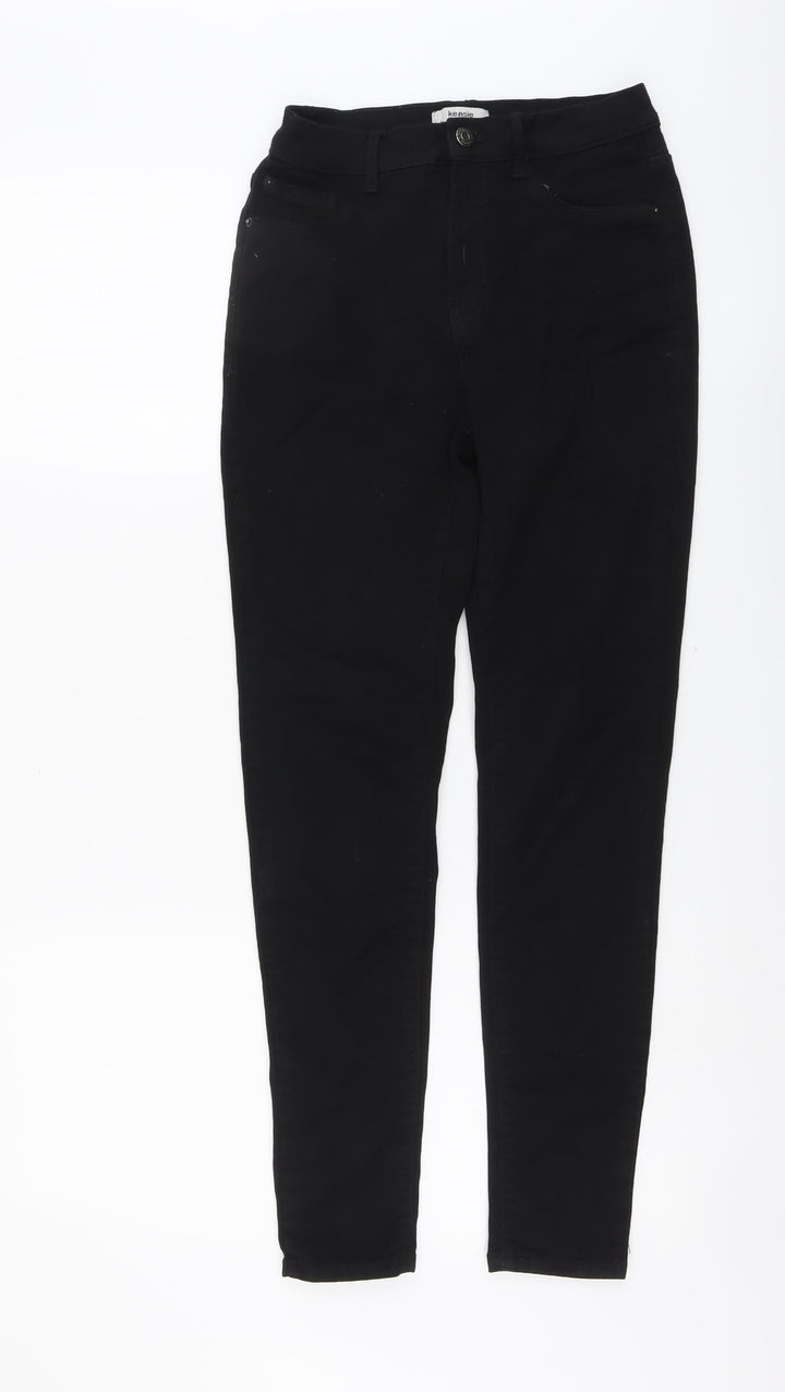 Kensie Womens Black Cotton Skinny Jeans Size 4 L27 in Regular Button