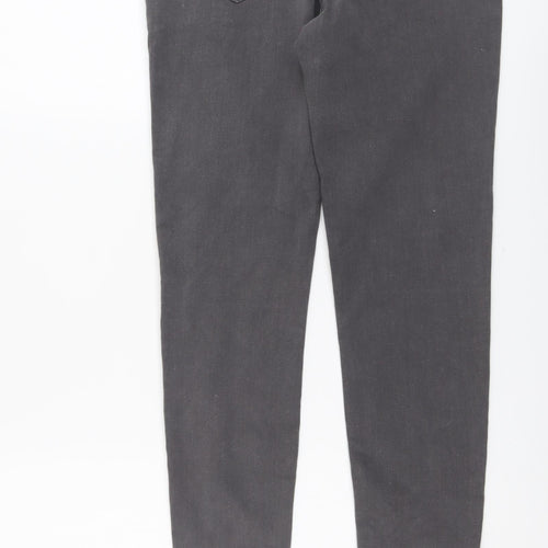 Denim & Co. Boys Grey Cotton Skinny Jeans Size 12-13 Years Regular Button