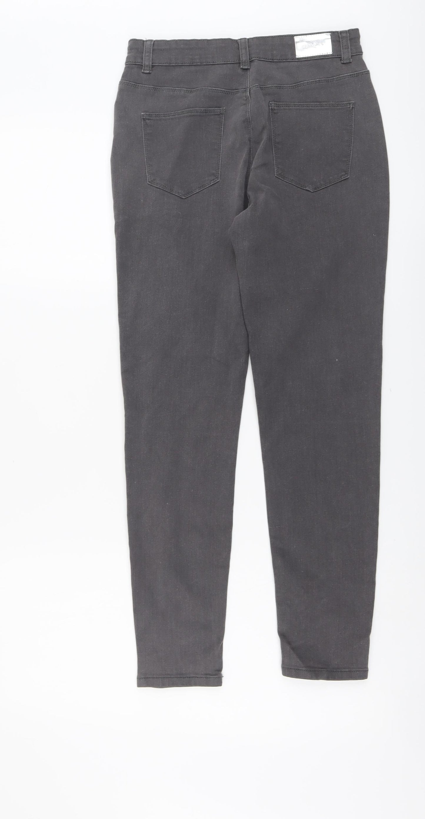 Denim & Co. Boys Grey Cotton Skinny Jeans Size 12-13 Years Regular Button