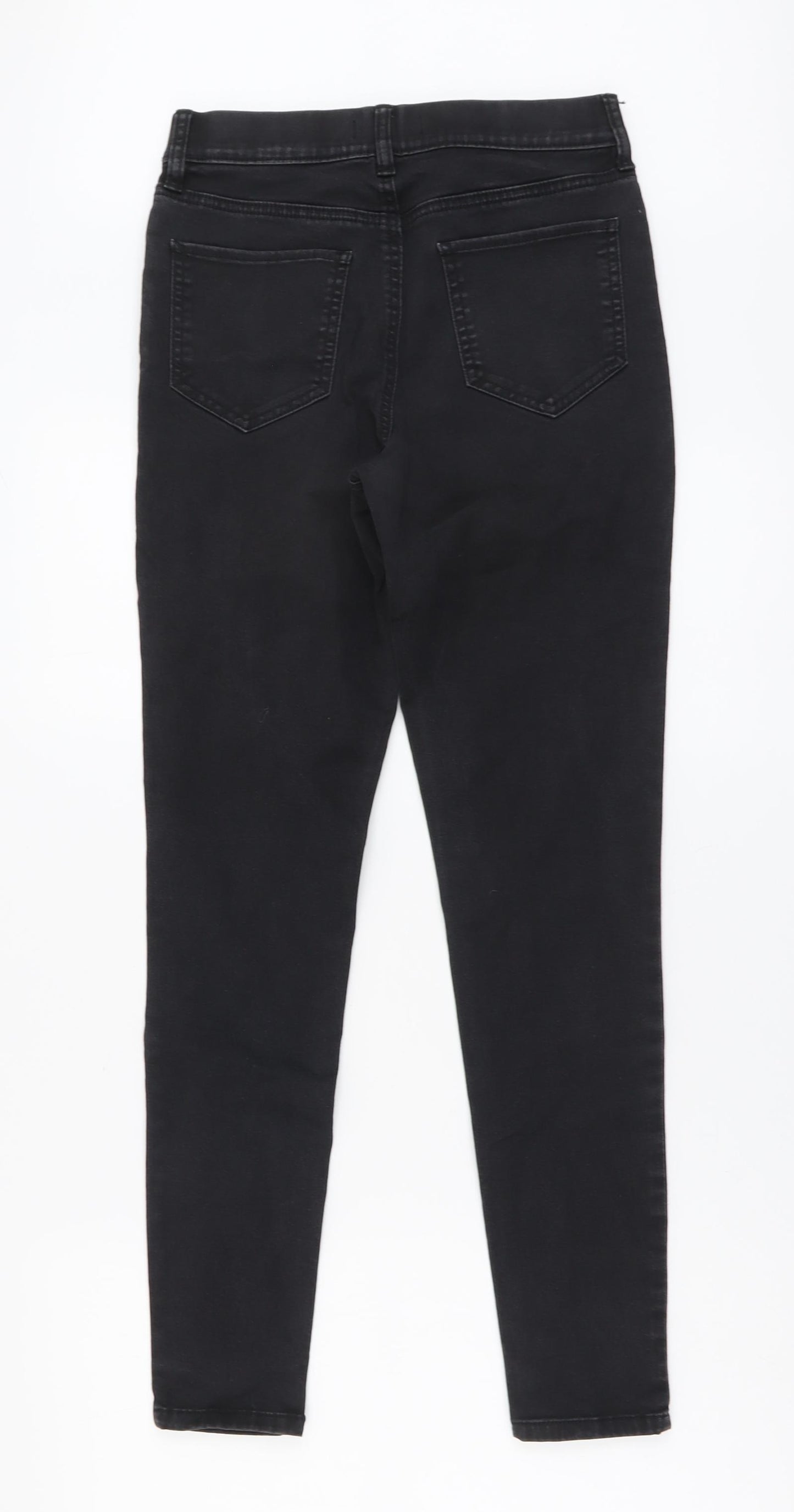 F&F Womens Black Cotton Jegging Jeans Size 10 L28 in Regular