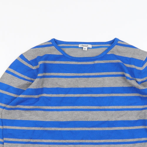 //Text.. Womens Multicoloured Scoop Neck Striped Viscose Pullover Jumper Size M