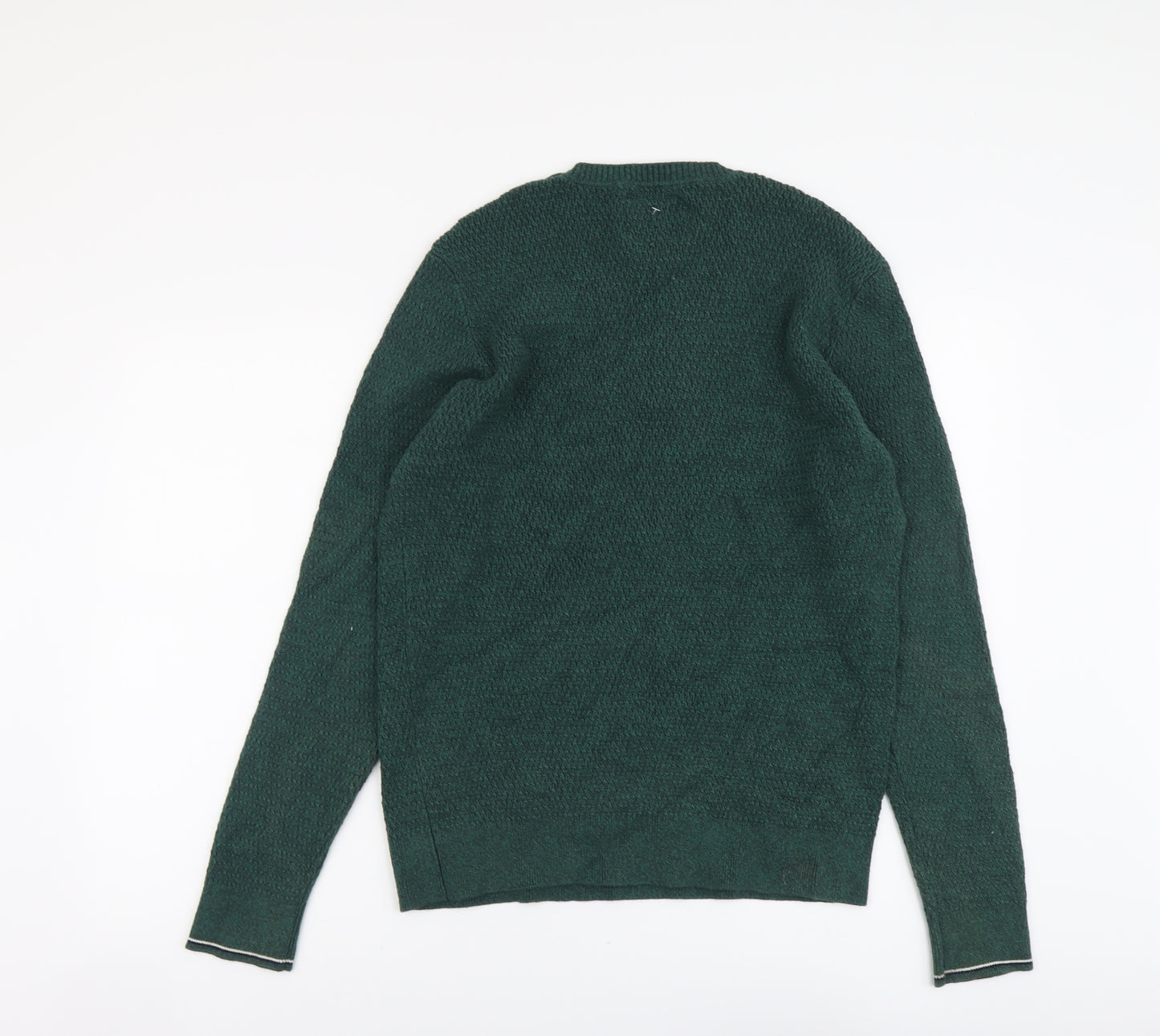Joules Mens Green Round Neck Cotton Pullover Jumper Size M Long Sleeve