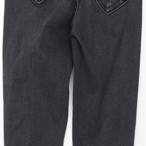 Topshop Womens Grey Cotton Skinny Jeans Size 24 in L25 in Regular Button