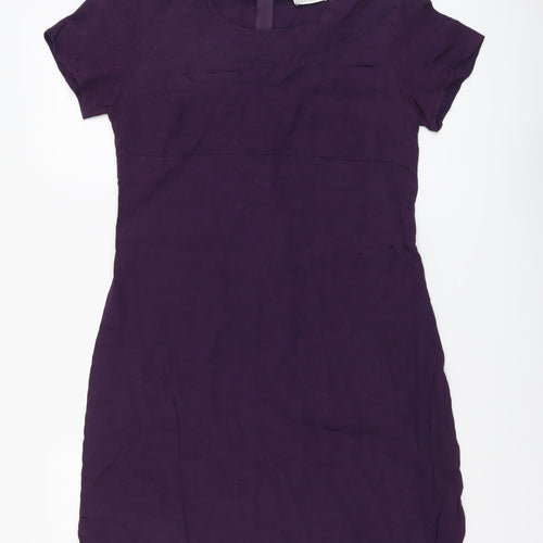 Outfit Womens Purple Viscose A-Line Size 14 Round Neck Zip