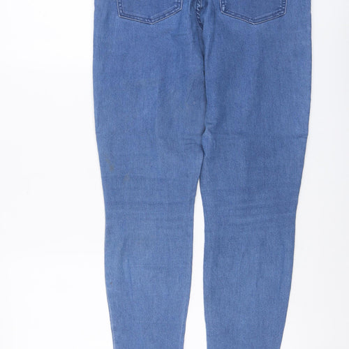Kappahl Womens Blue Cotton Skinny Jeans Size 12 L29 in Regular Button