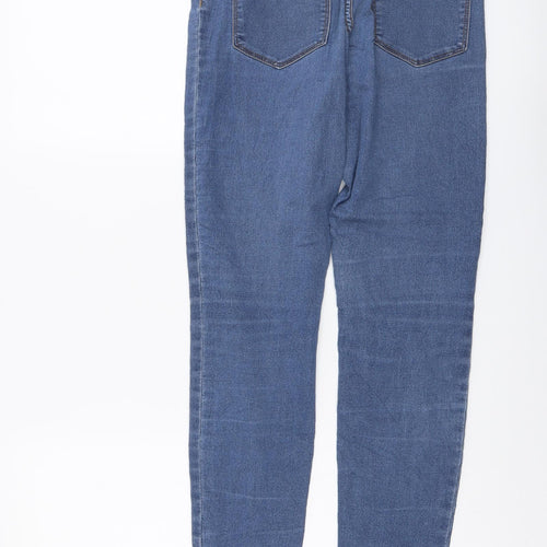Sinsay Womens Blue Cotton Skinny Jeans Size 10 L29 in Regular Button