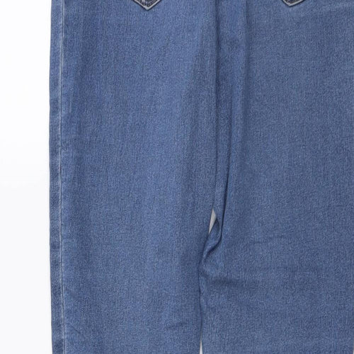 Sinsay Womens Blue Cotton Skinny Jeans Size 10 L29 in Regular Button