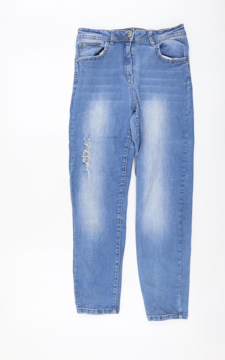 //Denim Womens Blue Cotton Skinny Jeans Size 12 L26 in Regular Button