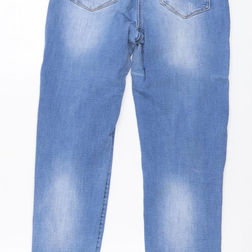 //Denim Womens Blue Cotton Skinny Jeans Size 12 L26 in Regular Button